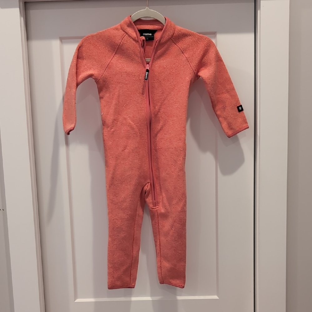 Polarn O. Pyret Pink Footies One Piece with Zipper